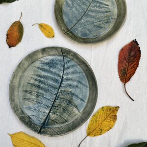 Autumn Leaf Pressing Clay Workshop with resident artist Yasemin Gava
