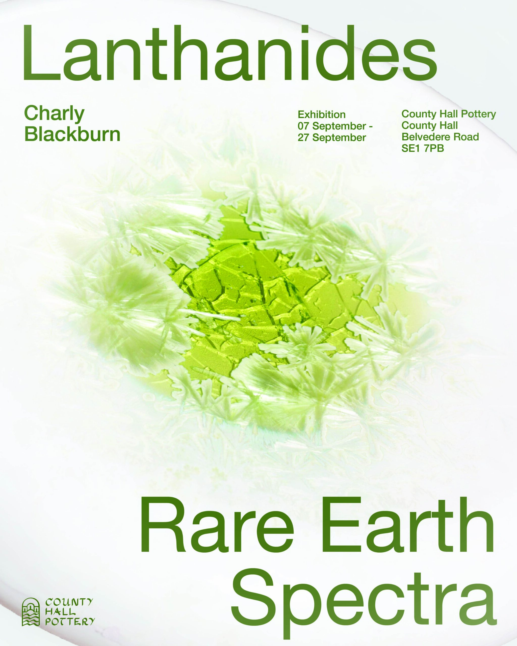 exhibition poster for Lanthanides by Charly Blackburn